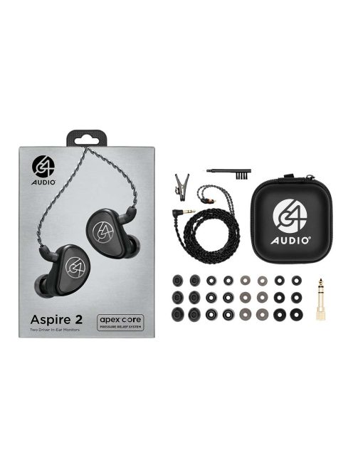 64 AUDIO ASPIRE 2 - Monitor intraauricular universal audiofil hibrid cu două drivere