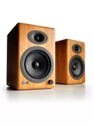 AUDIOENGINE A5+ BT - Sistem de difuzoare Premium Powered fără fir cu Bluetooth 5 și aptX HD - Bambus