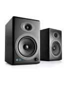 AUDIOENGINE A5+ BT - Sistem de difuzoare Premium Powered fără fir cu Bluetooth 5 și aptX HD - Negru satinat