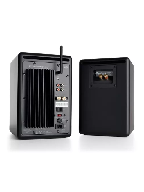 AUDIOENGINE A5+ BT - Sistem de difuzoare Premium Powered fără fir cu Bluetooth 5 și aptX HD - Negru satinat