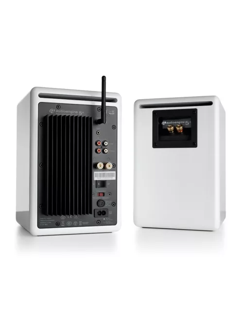 AUDIOENGINE A5+ BT - Sistem de difuzoare Premium Powered fără fir cu Bluetooth 5 și aptX HD - Alb lucios