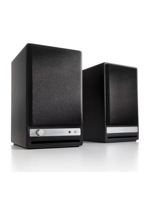 AUDIOENGINE HD4 - Sistem de difuzoare Premium Powered fără fir cu Bluetooth 5 și aptX HD - Negru satinat