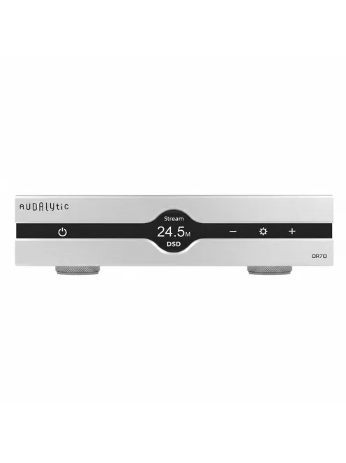AUDALYTIC DR70N - DAC R2R de birou și streamer DLNA AirPlay Roon 32bit 768kHz DSD512 - Argint