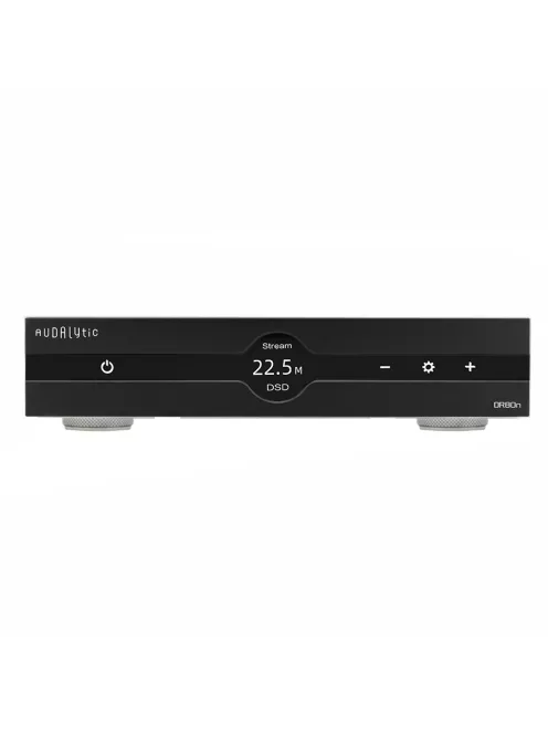AUDALYTIC DR80N - DAC Streamer R2R de birou Roon Bridge AirPlay Bluetooth aptX HD LDAC PCM 32bit/768kHz DSD2048 - Negru