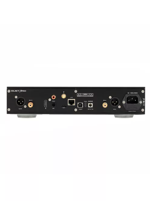 AUDALYTIC DR80N - DAC Streamer R2R de birou Roon Bridge AirPlay Bluetooth aptX HD LDAC PCM 32bit/768kHz DSD2048 - Negru