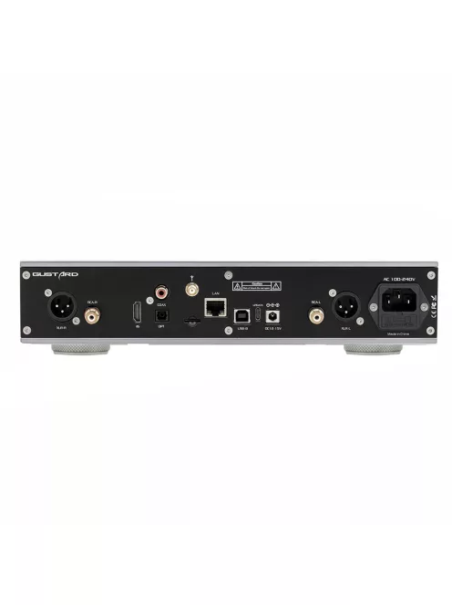 AUDALYTIC DR80N - DAC Streamer R2R de birou Roon Bridge AirPlay Bluetooth aptX HD LDAC PCM 32bit/768kHz DSD2048 - Argint