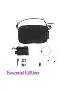 CAMPFIRE AUDIO BONNEVILLE - Căști universale cu monitor in-ear cu un driver dinamic și triplu BA cu cablu MMCX placat cu argint - Black - Essential 3.5mm