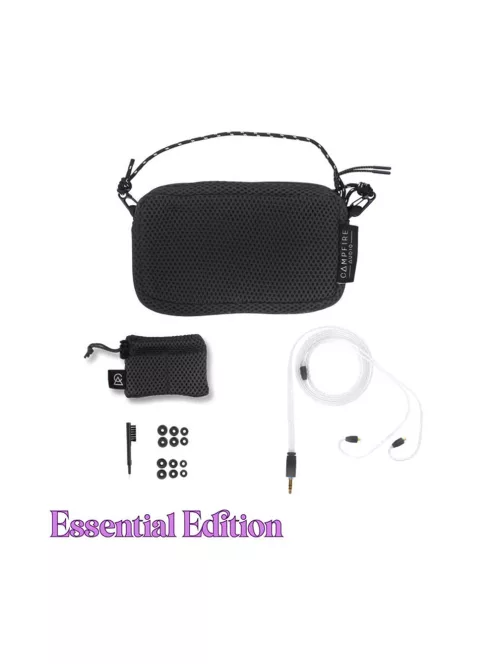 CAMPFIRE AUDIO BONNEVILLE - Căști universale cu monitor in-ear cu un driver dinamic și triplu BA cu cablu MMCX placat cu argint - Black - Essential 3.5mm