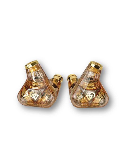 CAMPFIRE AUDIO TRIFECTA AMBER RADIANCE - Trei căști in-ear cu trei drivere dinamice și cabluri MMCX.