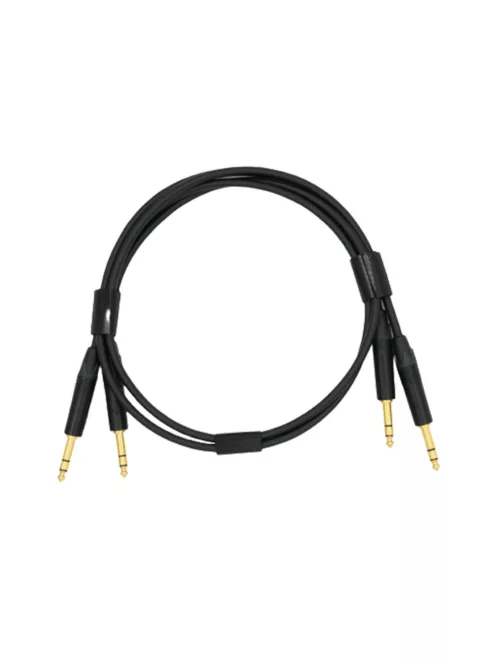 NEUTRINO TRS (M) - TRS (M) CABLE - Pereche de cabluri de interconectare HiFi Mogami cu conectori de aur Neutrik 6.35mm TRS de masculin - 2m