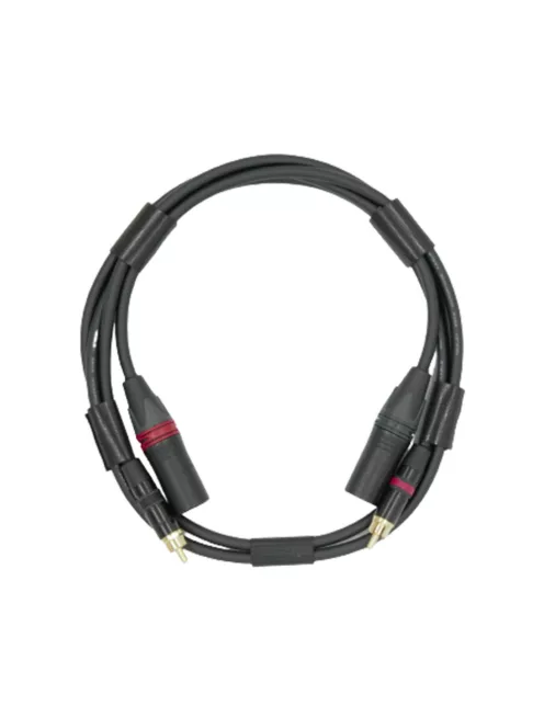 NEUTRINO XLR (F) - RCA (M) CABLE - Pereche de cabluri de interconectare HiFi Mogami cu conectori de aur Neutrik XLR de femela la RCA de mascul - 3m
