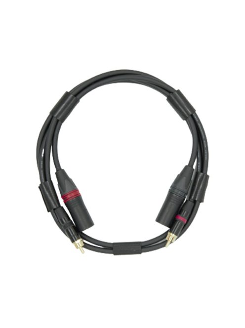 NEUTRINO XLR (F) - RCA (M) CABLE - Pereche de cabluri de interconectare HiFi Mogami cu conectori de aur Neutrik XLR de femela la RCA de mascul - 5m