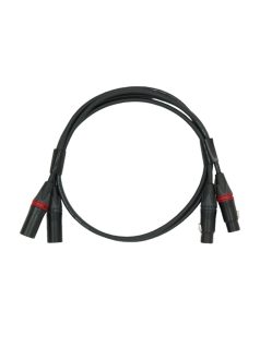   NEUTRINO XLR (F) - XLR (M) CABLE - Pereche de cabluri de interconectare HiFi Mogami cu conectori de aur Neutrik XLR de la femela la masculul XLR - 0,75m