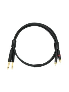   NEUTRINO TRS (M) - RCA (M) CABLE - Pereche de cabluri de interconectare HiFi Mogami cu conectori de aur Neutrik 6.35mm TRS de mascul la RCA de mascul - 0,5m