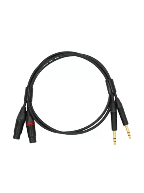 NEUTRINO TRS (M) - XLR (F) CABLE - Pereche de cabluri de interconectare HiFi Mogami cu conectori de aur Neutrik 6.35mm TRS de mascul la XLR de femela - 2m