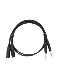   NEUTRINO TRS (M) - XLR (M) CABLE - Pereche de cabluri de interconectare HiFi Mogami cu conectori de aur Neutrik 6.35mm TRS de mascul la XLR de mascul - 0,3m