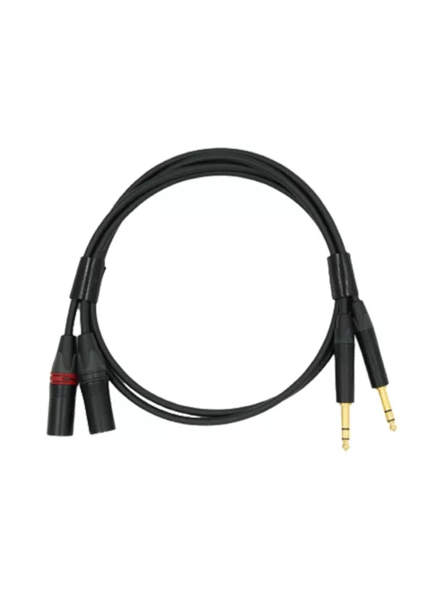 NEUTRINO TRS (M) - XLR (M) CABLE - Pereche de cabluri de interconectare HiFi Mogami cu conectori de aur Neutrik 6.35mm TRS de mascul la XLR de mascul - 0,75m