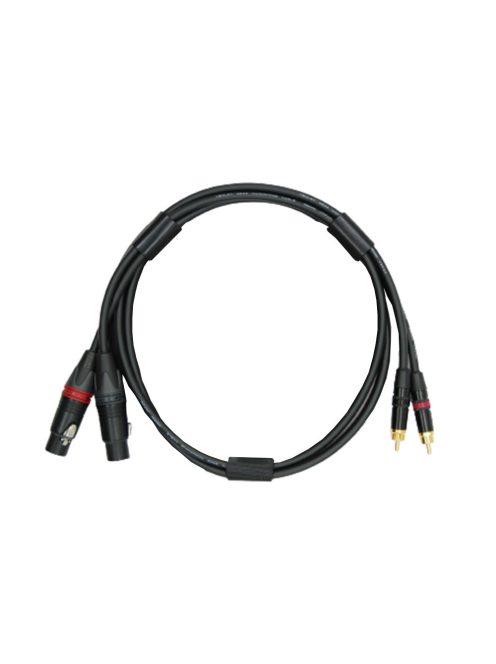 NEUTRINO XLR (F) - RCA (M) CABLE - Pereche de cabluri de interconectare HiFi Mogami cu conectori de aur Neutrik XLR de femela la RCA de mascul - 5m