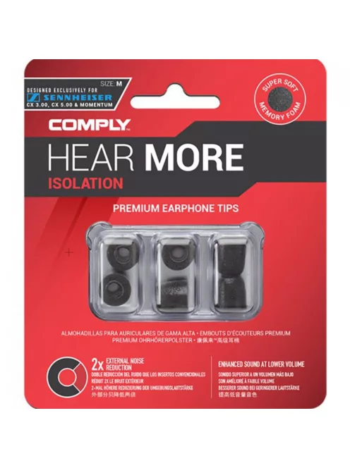 COMPLY T-167 SENNHEISER EDITION - Sfaturi cu spumă cu memorie pentru căști - S