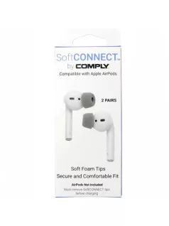   COMPLY SOFTCONNECT FOR AIRPODS - Sfaturi pentru căști din spumă de memorie cu adaptor - L