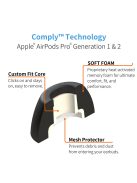 COMPLY TRUEGRIP PREMIUM PENTRU APPLE AIRPODS PRO GEN 1 ȘI 2 - Vârfuri din spumă cu memorie pentru Apple AirPods Gen 1 și 2 - M