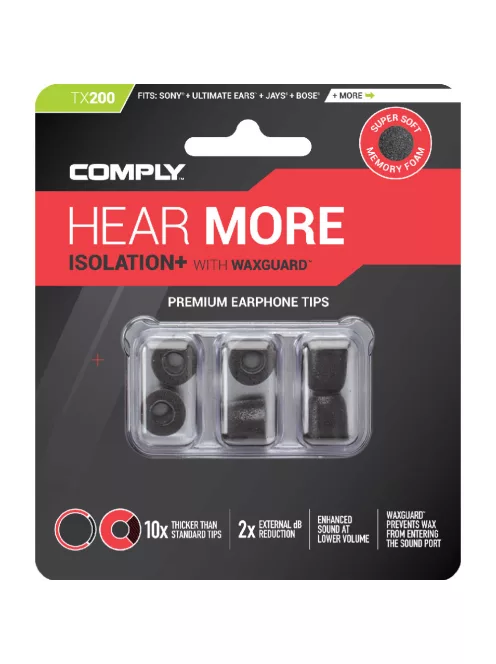 COMPLY ISOLATION PLUS TX-200 - Sfaturi cu spumă cu memorie pentru căști - M