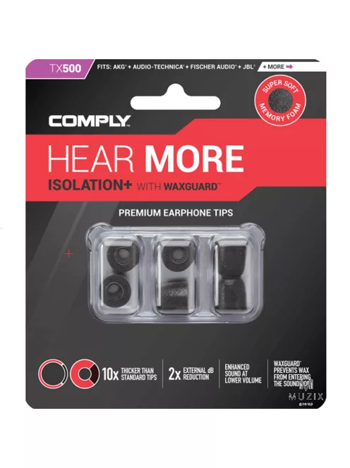COMPLY ISOLATION PLUS TX-500 - Sfaturi cu spumă cu memorie pentru căști - M