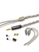 DD HIFI BC130 NET - Cablu de schimb IEM OCC ecranat cu conectori schimbabili 0,78mm 2-Pin și MMCX - BC130NET Pentaconn