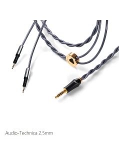   DD HIFI BC150B 2.5mm AUDIO-TECHNICA - Cablu pentru căști simetric argintiu cu conector de 4.4mm - 145cm