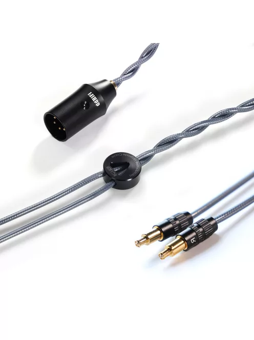 DD HIFI BC150XLR A2DC - Cablu de căști simetric din argint cu conector XLR cu 4 pini - 145cm