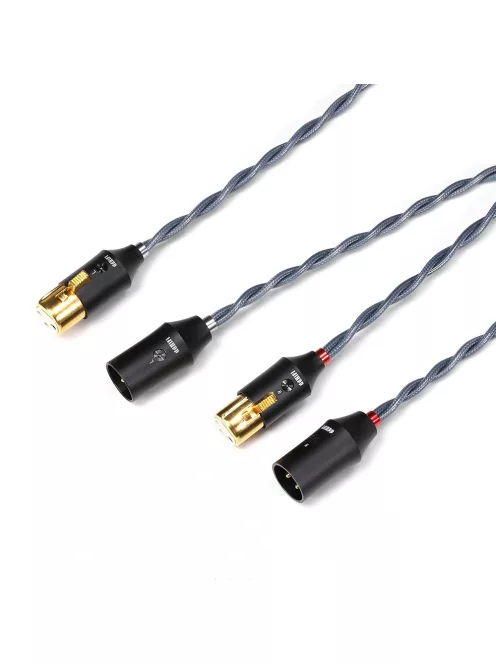 DD HIFI BC30XLR - Cablu de semnal stereo simetric cu pereche de mufe XLR și conectori de priză XLR - 75cm