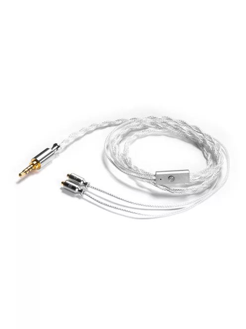 DD HIFI M120A - Cablu de căști din cupru placat cu argint Litz cu mufă universala de 3,5 mm, telecomandă și microfon - MMCX