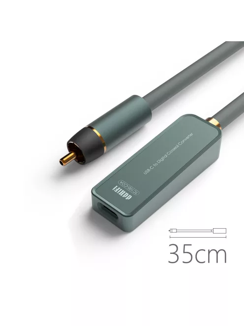 DD HIFI TC100-COA - Adaptor digital cu conector Coax MALE la USB Type-C FEMALE - 35cm