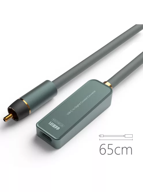 DD HIFI TC100-COA - Adaptor digital cu conector Coax MALE la USB Type-C FEMALE - 65cm