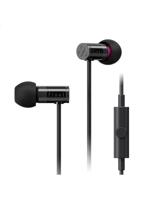 FINAL AUDIO E1000C - Căști intraauriculare cu un singur driver dinamic cu microfon - Negru