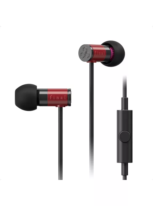 FINAL AUDIO E1000C - Căști intraauriculare cu un singur driver dinamic cu microfon - Roșu