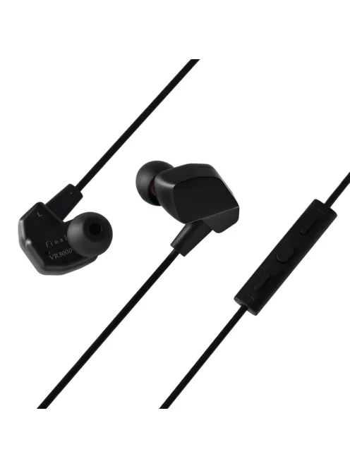 FINAL AUDIO VR3000 este o pereche de căști intraauriculare cu un design dinamic, echipate cu un microfon, potrivite pentru utilizarea într-un mediu de realitate virtuală (VR).