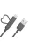 Cablu USB universal GGMM cu cap Lightning/MicroUSB - Mfi - Gri