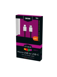   GRIXX OPTIMUM USB C - MICRO USB - Cablu de date și încărcare de mare viteză Nylon 1 m