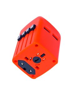   GRIXX OPTIMUM WORLD TRAVEL ADAPTER - Încărcător universal de perete cu 2 porturi USB