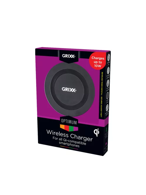 INCARCATOR WIRELESS GRIXX OPTIMUM - Wireless Desktop 5W 10W Incarcator rapid negru