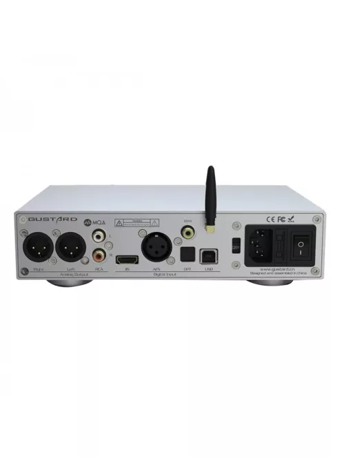 GUSTARD X18 - Premium Desktop MQA DAC MQA cu conectivitate Bluetooth 5 32bit 768kHz DSD512 - Argintiu
