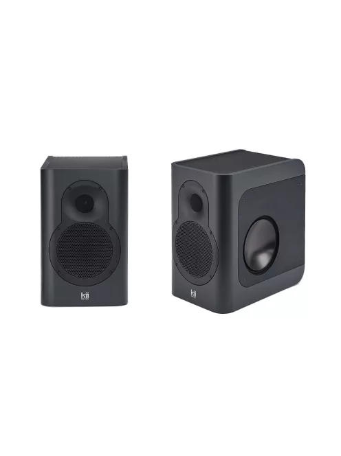 KII AUDIO SEVEN PAIR - Pereche de boxe active de top Wi-Fi Bluetooth 5 Multiroom Roon Airplay cu funcții Dante - FineTouch Dark Grey