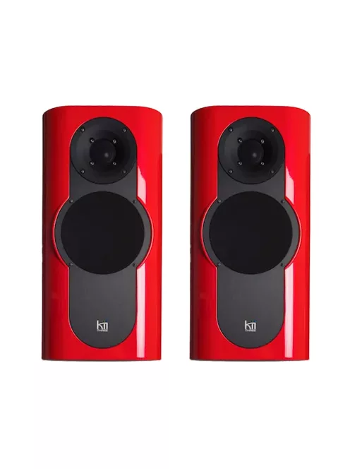 KII AUDIO THREE PAIR - Pereche de boxe active high-end - Ferrari Rosso Corsa High Gloss