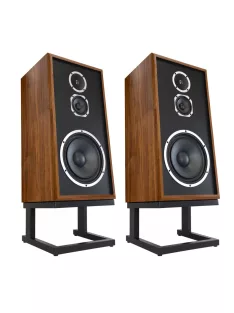   KLH MODEL FIVE - pereche de difuzoare Hi-Fi 3 căi, cu suspensie acustică închisă, cu bază înclinată - Nuc Englezesc