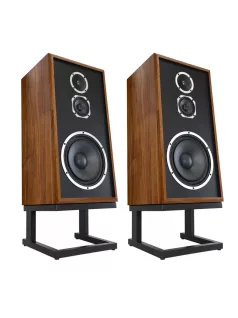  KLH MODEL FIVE - pereche de difuzoare Hi-Fi 3 căi, cu suspensie acustică închisă, cu bază înclinată - Nuc Englezesc