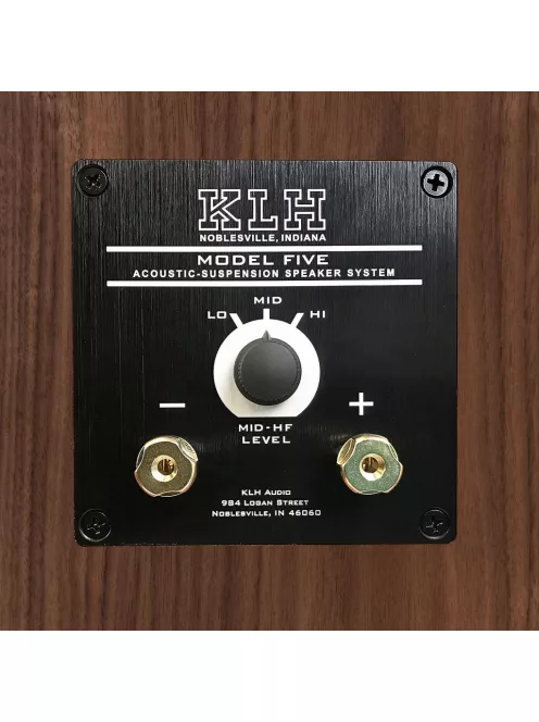 KLH MODEL FIVE - pereche de difuzoare Hi-Fi 3 căi, cu suspensie acustică închisă, cu bază înclinată - Nuc Englezesc