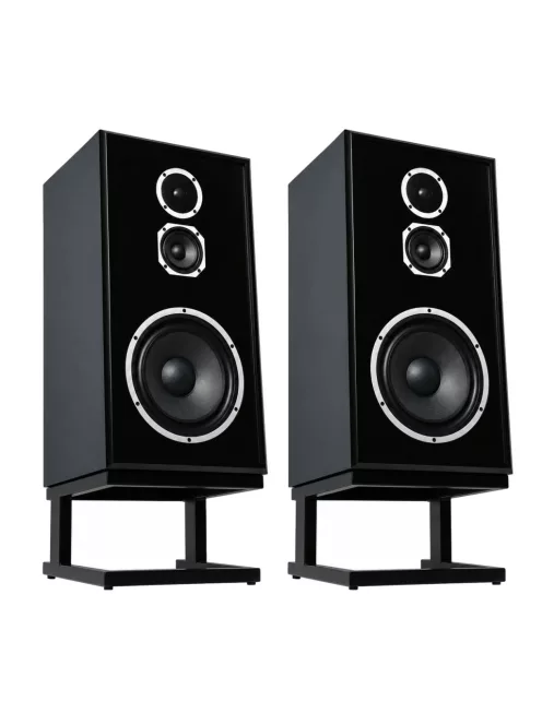 KLH MODEL FIVE - pereche de boxe Hi-Fi cu suspensie acustică închisă, 3-căi, cu bază înclinată - Negru Nordic