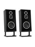 KLH MODEL FOUR - pereche de difuzoare Hi-Fi închise, cu suspensie acustică pe 3 căi, cu bază înclinată - Frasin Negru