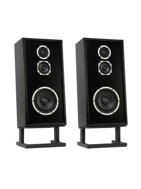 KLH MODEL FOUR - pereche de difuzoare Hi-Fi închise, cu suspensie acustică pe 3 căi, cu bază înclinată - Frasin Negru